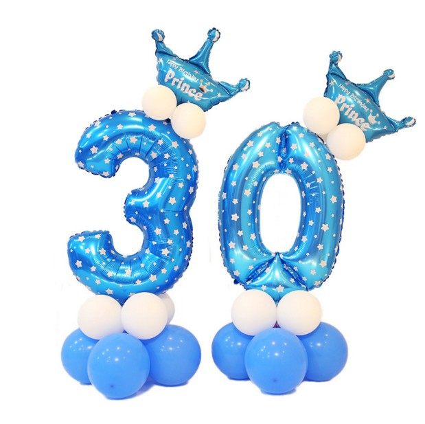 数字宝宝宝百百岁立柱路引舞台装饰酒店布置气球