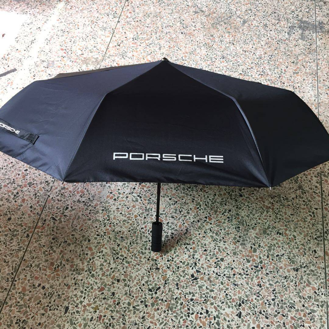 雨伞保时捷porsche折伞定制4s汽车礼品23寸全自动伞