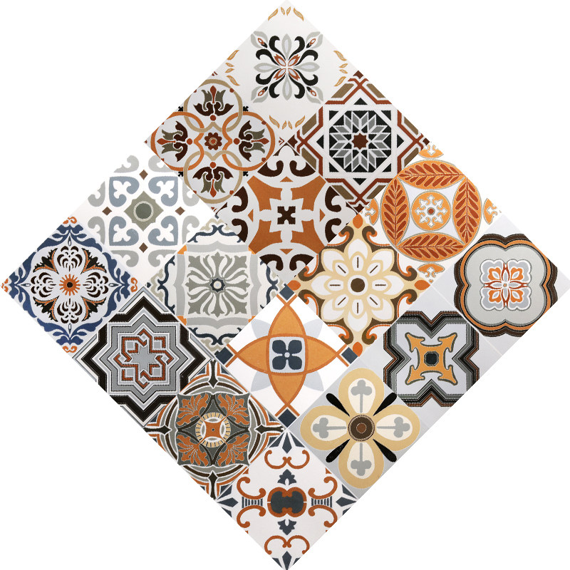 意大利仿古水泥花砖300x300复古墙砖艺术灰色花地砖瓷砖简约现代