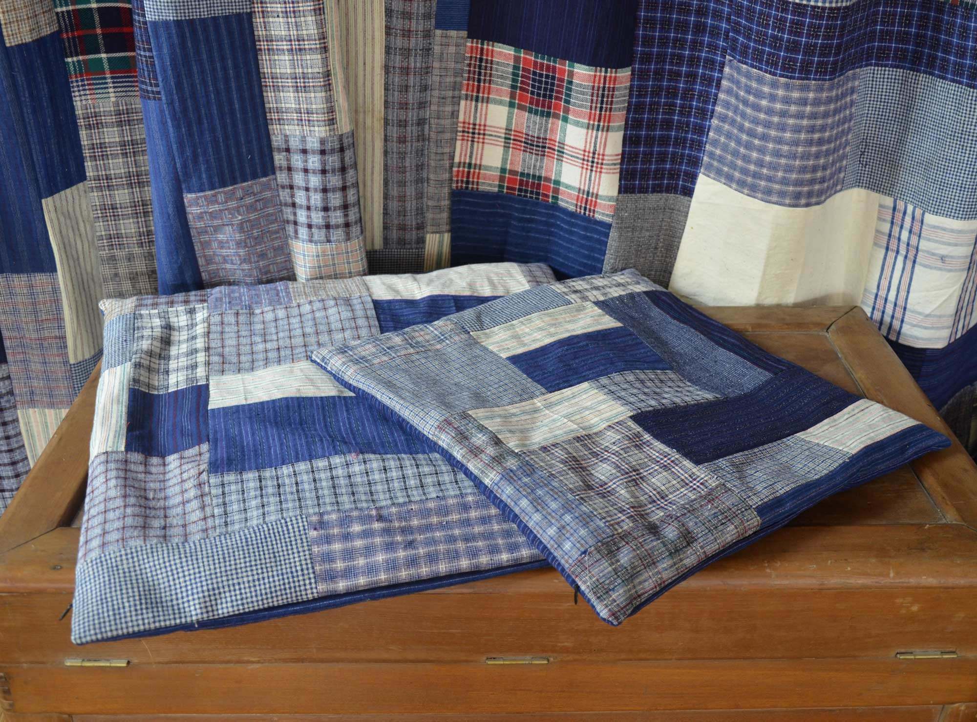 布艺丹凤各色土布手工拼布坐垫櫈垫椅垫