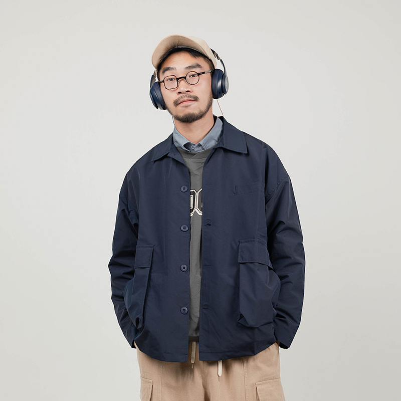 UN store日系工装外套男cityboy复古宽松夹克翻领休闲上衣情侣