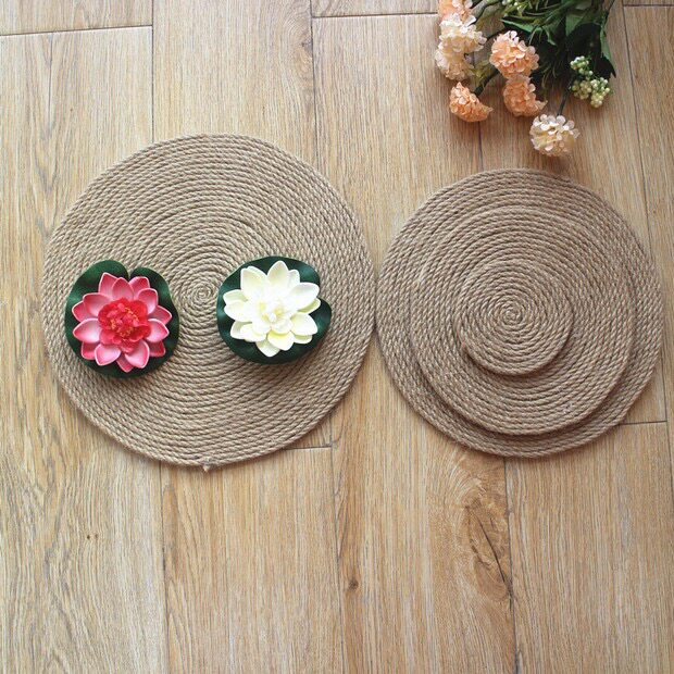 壁饰创意麻布圆盘幼儿园墙面装饰环创手工作品壁饰