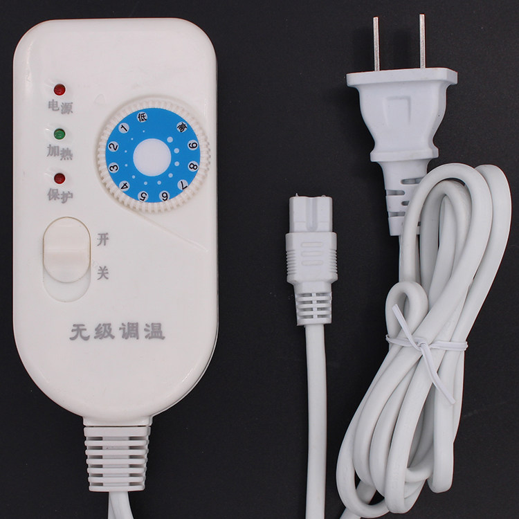 电热毯开关控制器配件 单人双人电褥子单控双控定时调温开关 彩虹