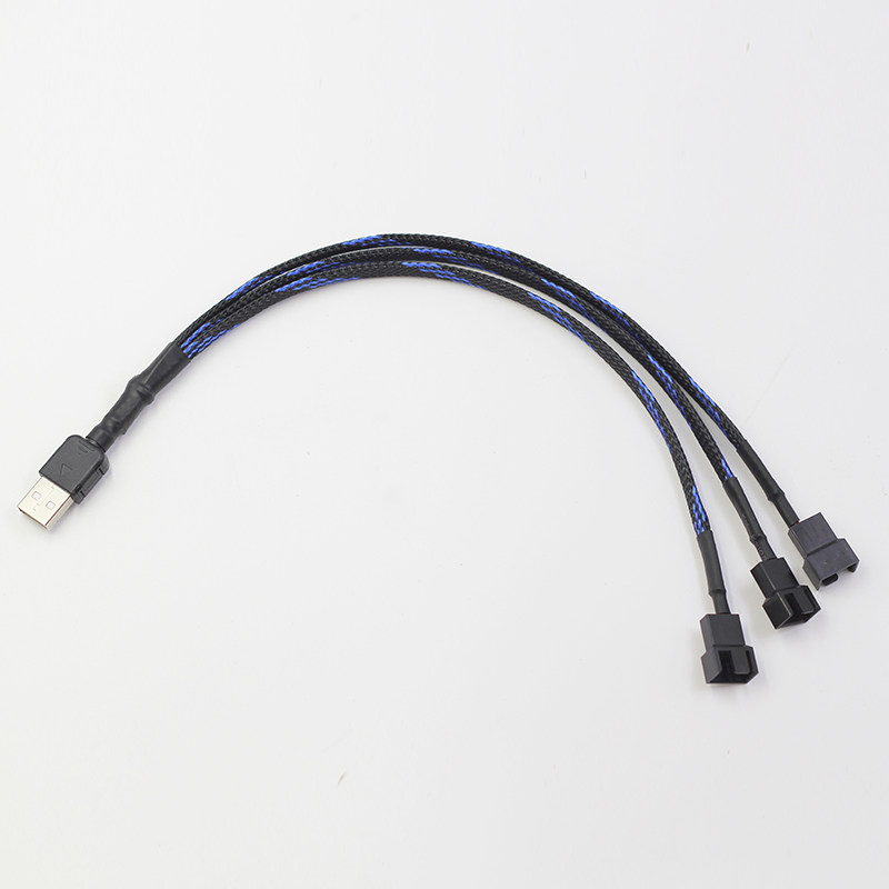 电脑风扇外接5v usb供电 风扇转接线 usb转小3pin 4pin 12v - 痕风的