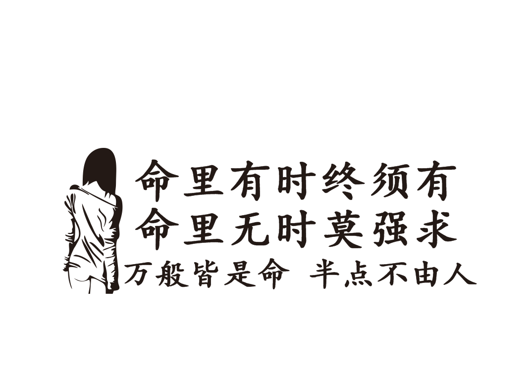 命里有时终须有命里无时莫强求万般皆是命车贴个性装饰网红改车贴