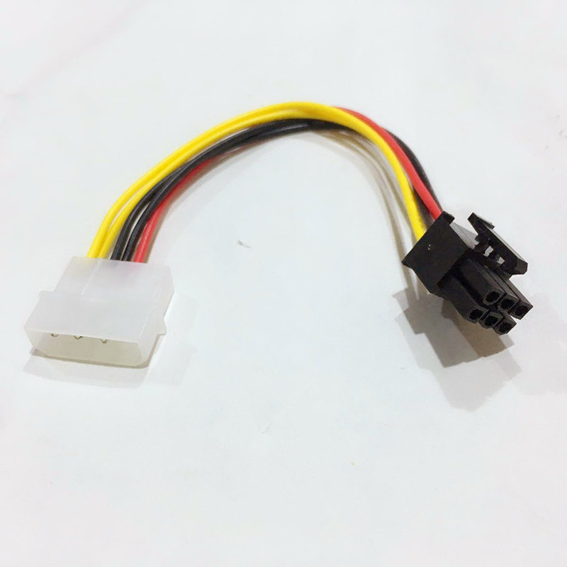 包邮大4pin6pin显卡电源转接接线4p6p电脑连接线