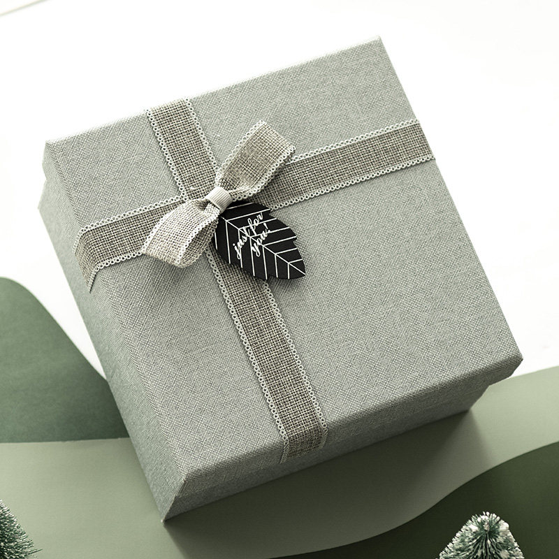 麻布礼品盒创意礼盒盒式感生老师礼物教师节包装盒糖盒