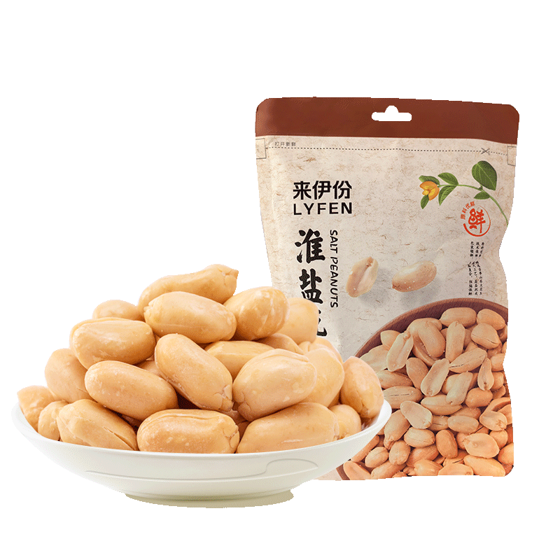 淮盐来伊份花生130g花生米休闲零食下酒酒菜小吃花生