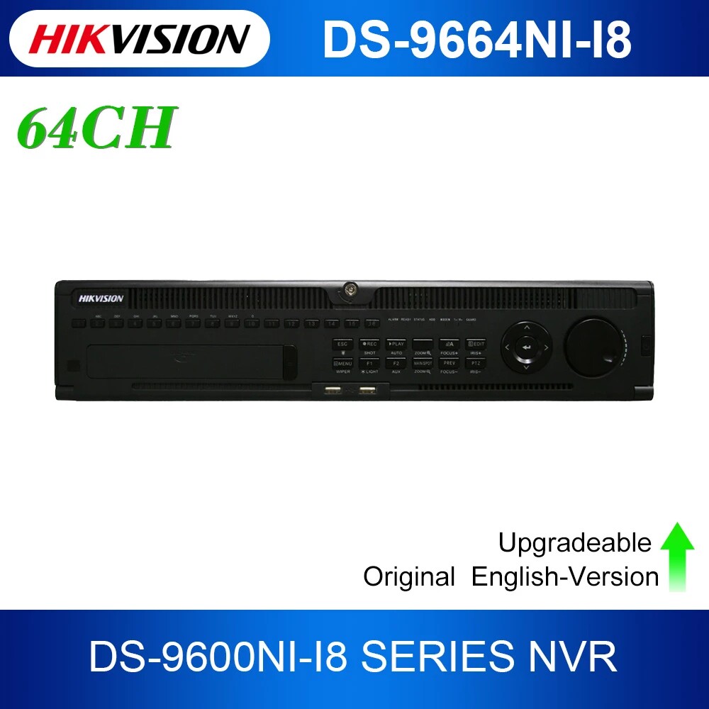 hikvision海康威视ds-9664ni-i8英文64路8盘位4knvr海外版英文版嵌入