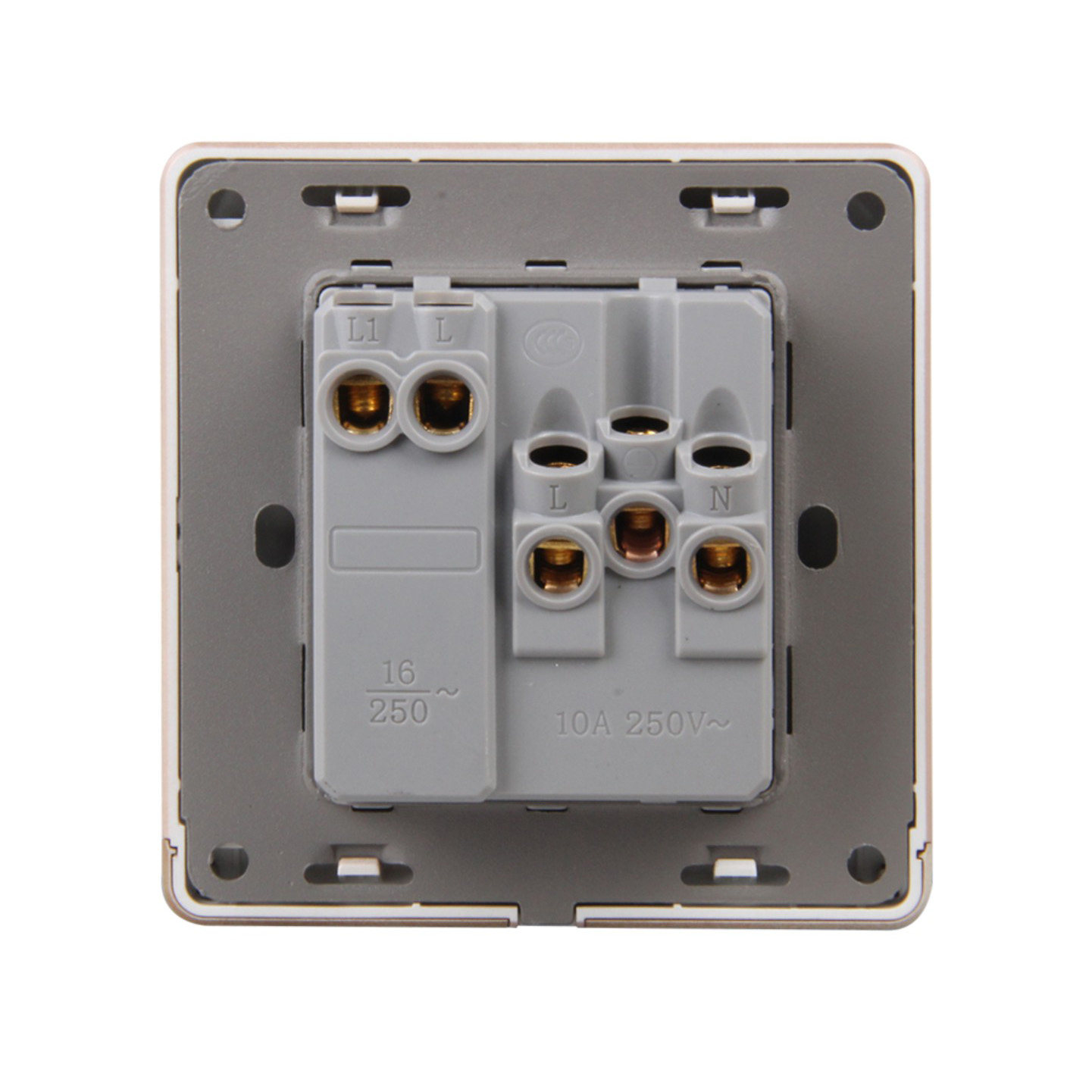 大板二三五孔5孔控带香槟开单一开面板开关插座电源插座