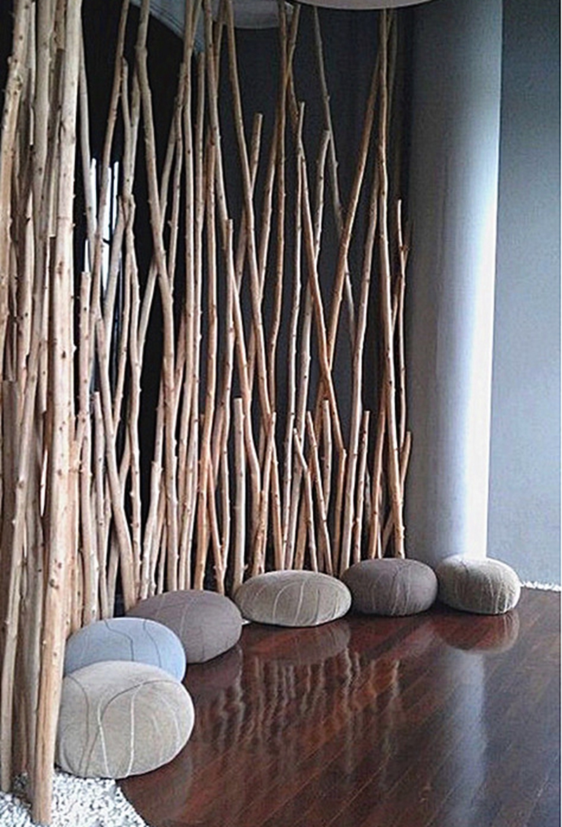 创意家居装饰树枝隔断自然原木干枝造型橱窗玄关干花