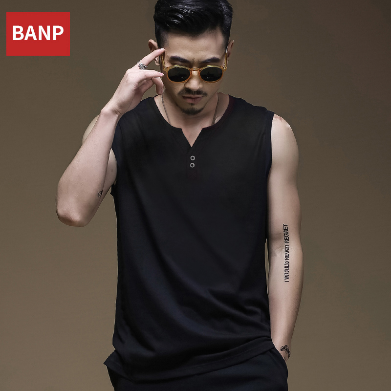 运动背心男潮牌健身训练坎肩篮球衣宽松纯棉夏季ins外穿无袖t恤男