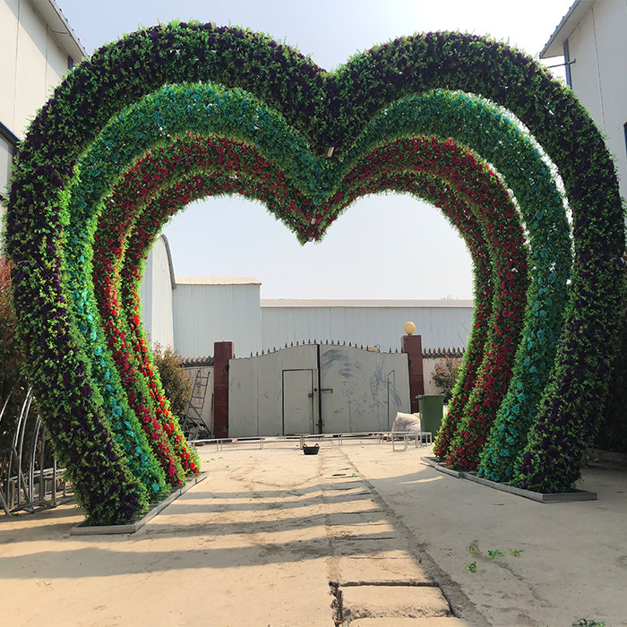 拱门装饰婚庆桁架樱花心形室外铁艺拱门