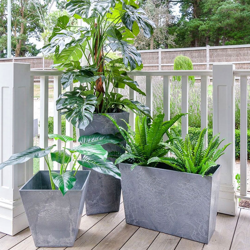 虹越artstone艾拉仿石花盆组合水泥北欧商业客厅花盆