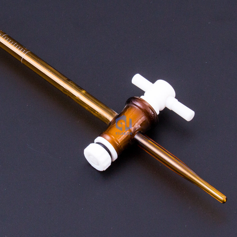 四氟滴定管芯黄棕色具塞酸碱碱式聚四氟乙烯活塞管类