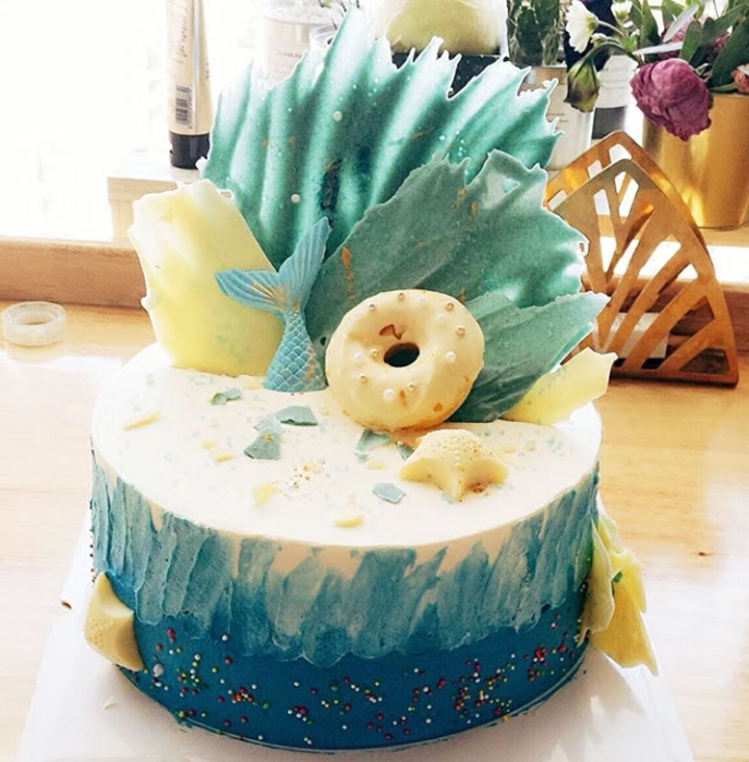 ins网红鱼尾生日蛋糕女友沈阳大连吉林哈尔滨长春新鲜蛋糕