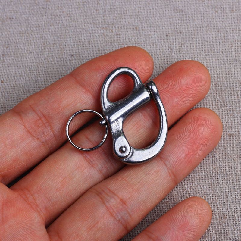 35mm小青青蛙快速拉扣钥匙扣不锈钢弹簧手拉卸扣包钥匙扣