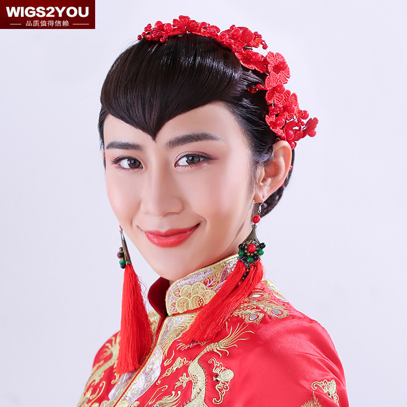 假发wigs2you女士桃心刘海古装心形流海新娘留海刘海片