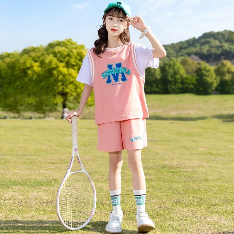 夏季 女童篮球服套装 大童女孩运动训练服女款 速干球衣女生儿童夏装