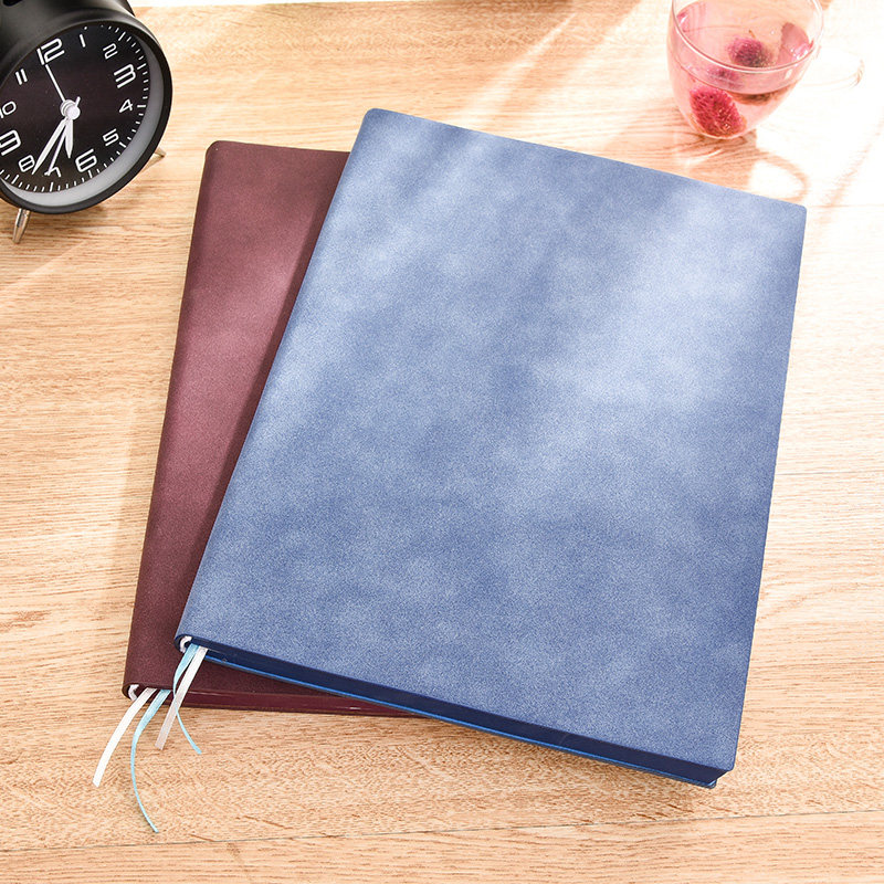 a4特大号软皮面超厚笔记本子文具加厚商务简约日记本大创意办公工作可