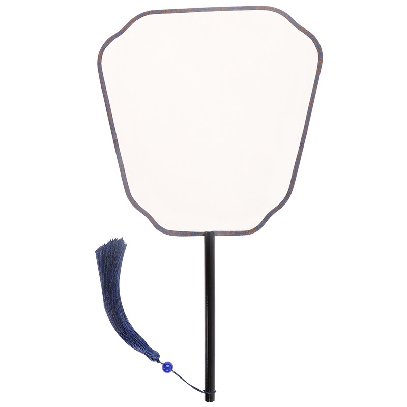 厘米团扇宫扇空白圆扇真丝矾可手绘书写画画扇子