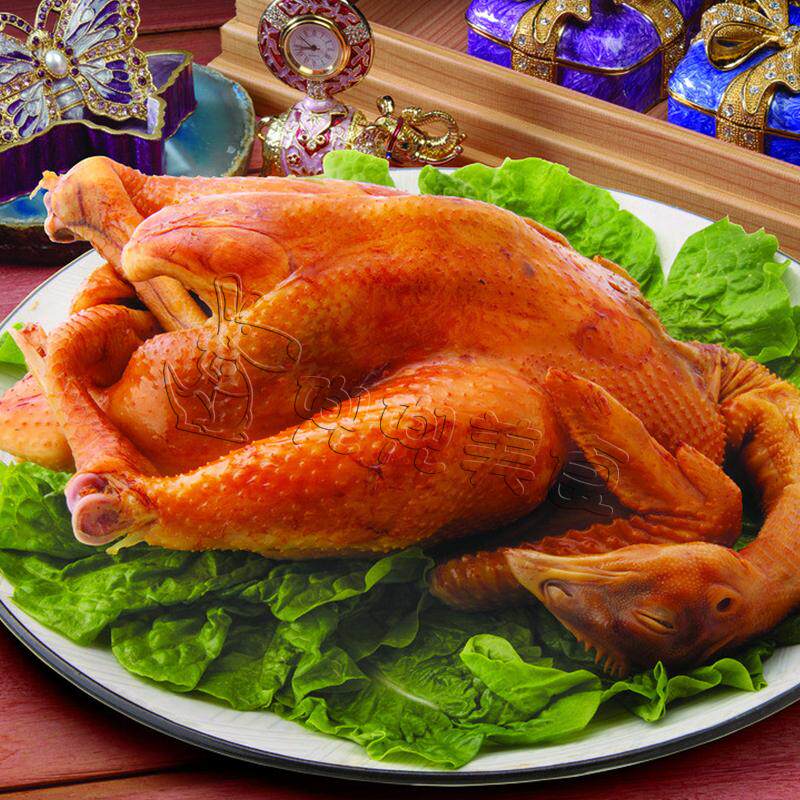 内蒙古赤峰特产熟食 锦山喀喇沁旗白家熏鸡真空包装清真一只包邮