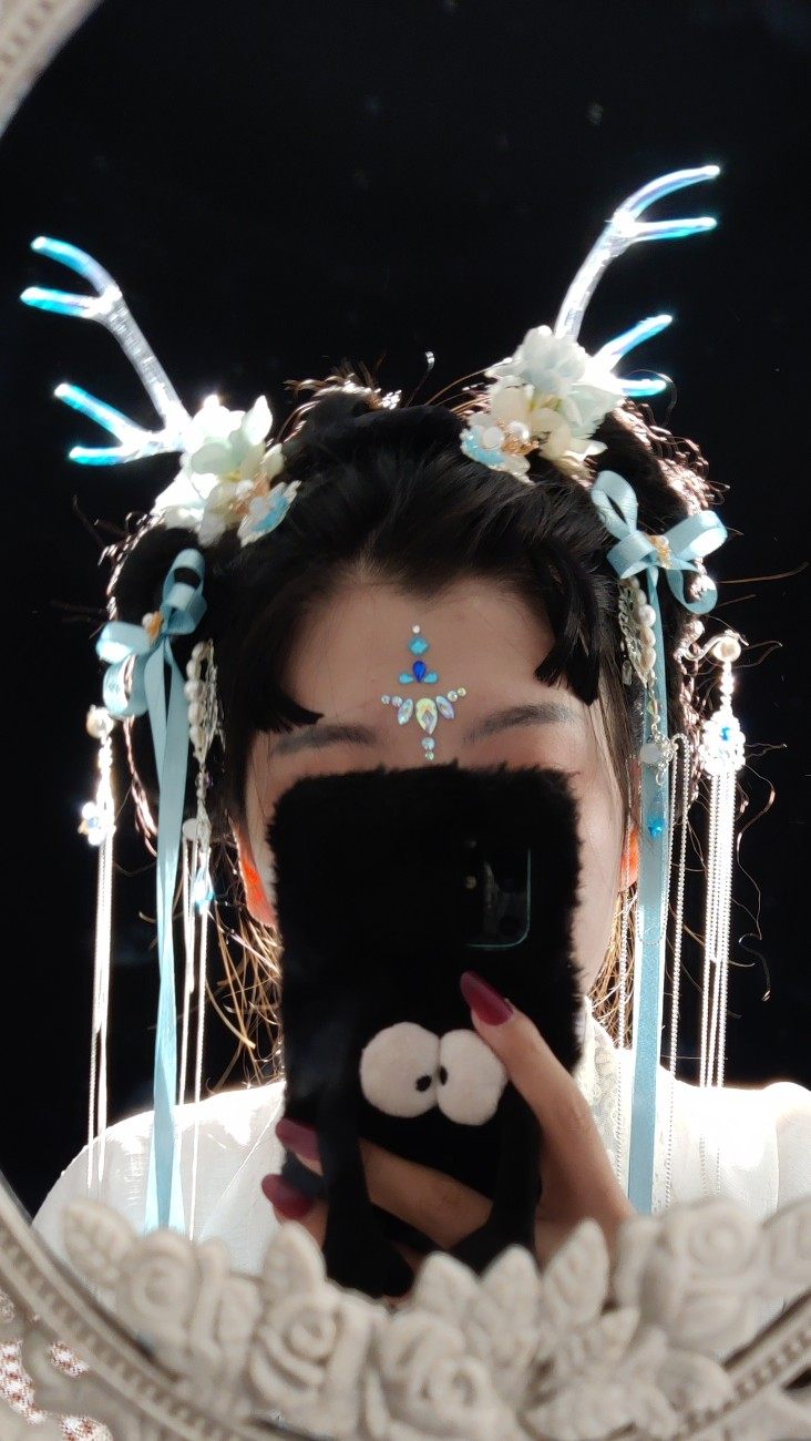 清蒸原创西施衍生王者头饰发饰龙角荣耀龙游发饰