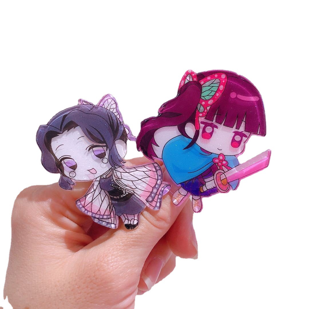 动漫鬼灭之刃亚克力儿童发饰蝴蝶忍香奈呼密离发饰