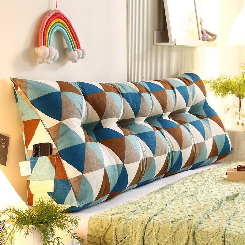 靠垫靠背全棉帆布床头床上抱枕榻榻米软包儿童床头靠垫
