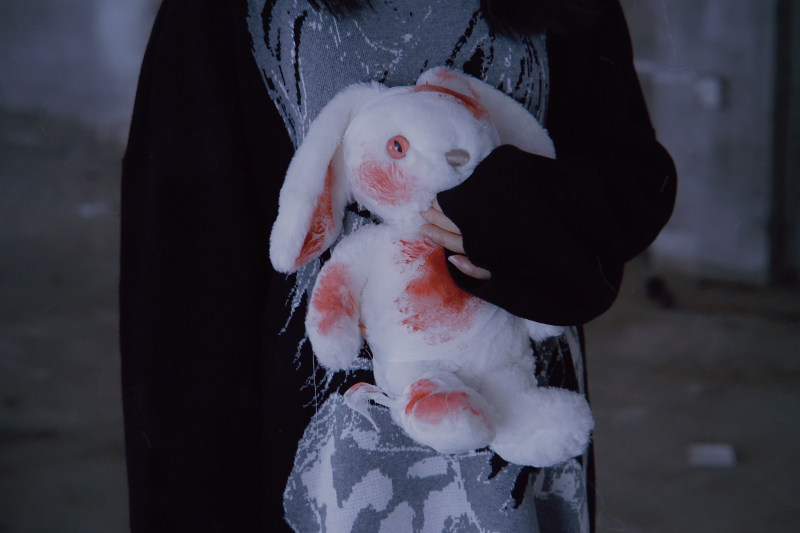 怪糖饰物原创手工手作血腥兔子玩偶暗黑拍照创意玩偶