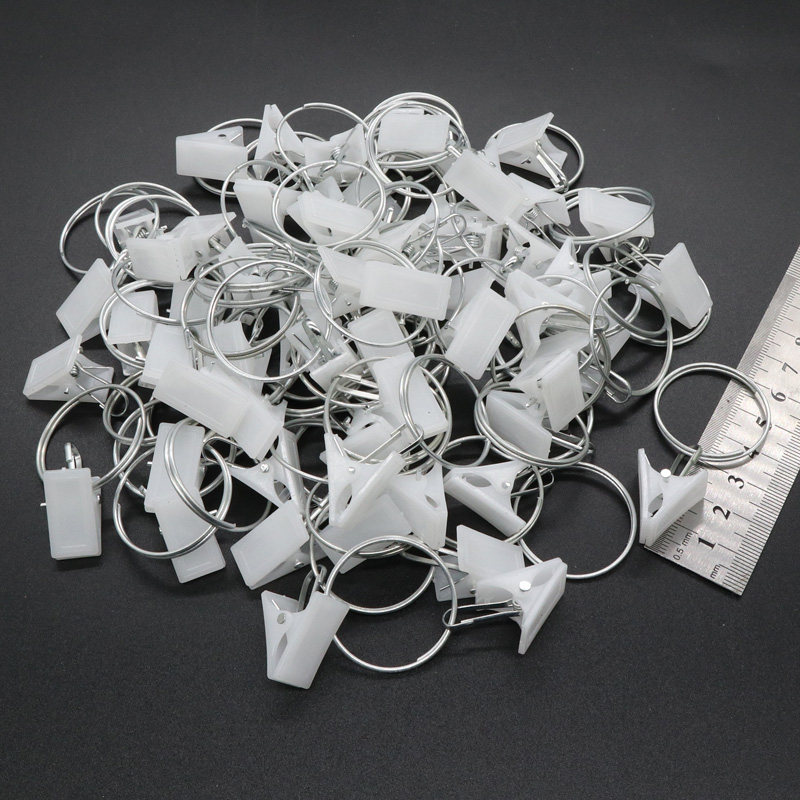 夹子加厚不锈钢窗帘挂钩扣浴帘夹锯齿白色内衣窗帘扣