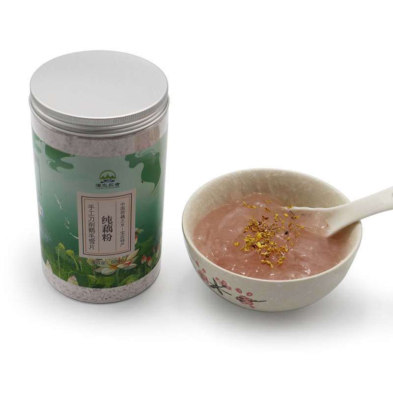 扬州宝应特产鹅毛雪片藕粉无糖无添加手削古法藕粉