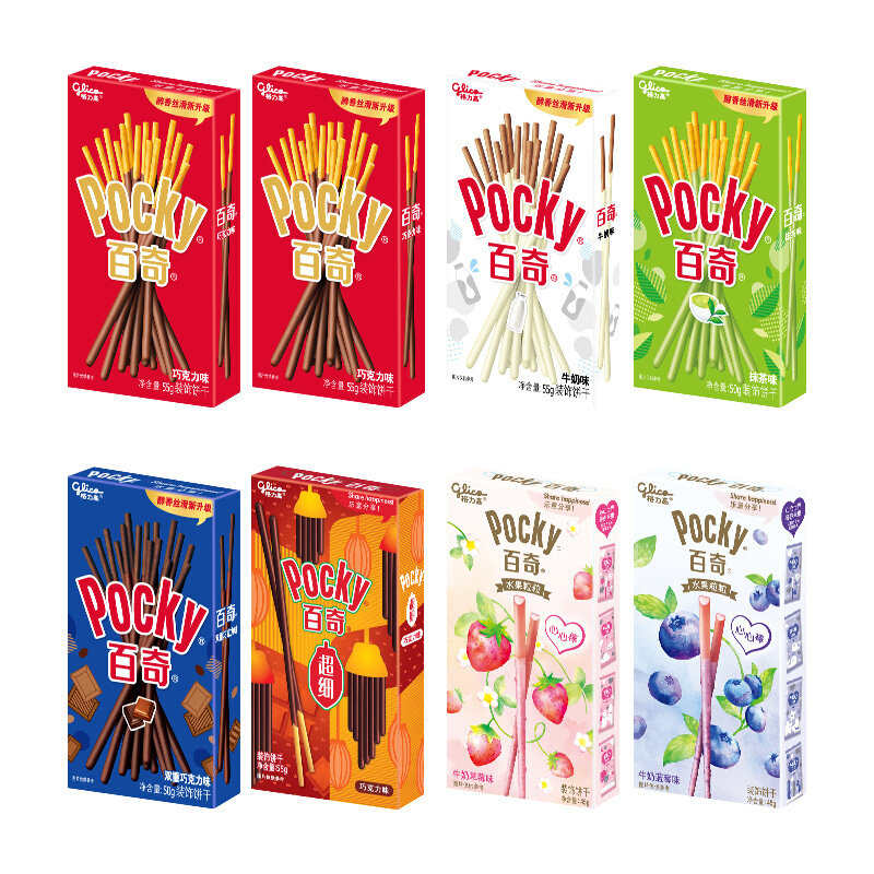 格力高pokey百奇装饰饼干棒涂层巧克力牛奶办公室休闲零食品散装