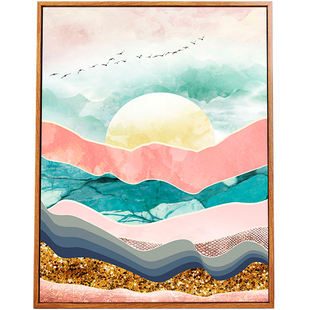 [特价]彩画 diy数字油彩画手绘填色日出客厅装饰画玄