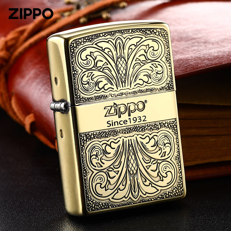 zippo打火机正版1932日唐草起源高档礼物男友煤油zippo