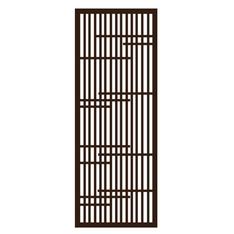 屏风新中式入户日式简约栅栏户型小户格栅背景墙屏风