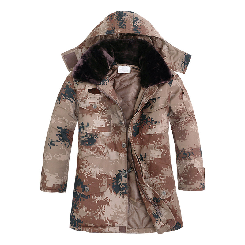 荒漠迷彩服大衣军棉大衣男冬季长款加厚防寒短款劳保棉衣棉袄棉服