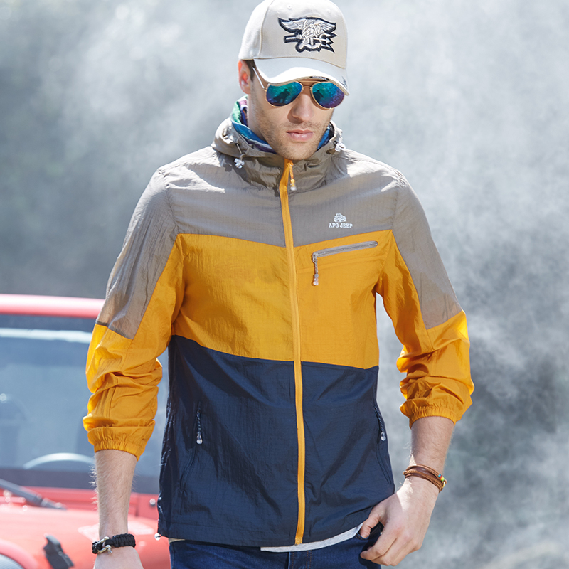 吉普战车夏季户外皮肤衣男薄款防晒衣运动钓鱼外套透气防晒服2022