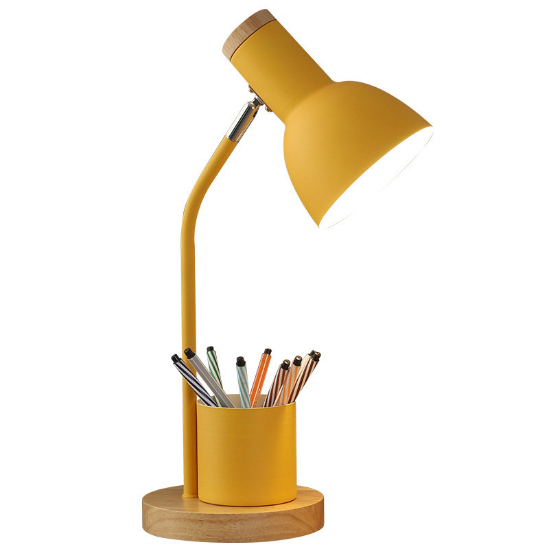 北欧简约创意小台灯ins少女带笔筒护眼书桌大学生插电式宿舍寝室