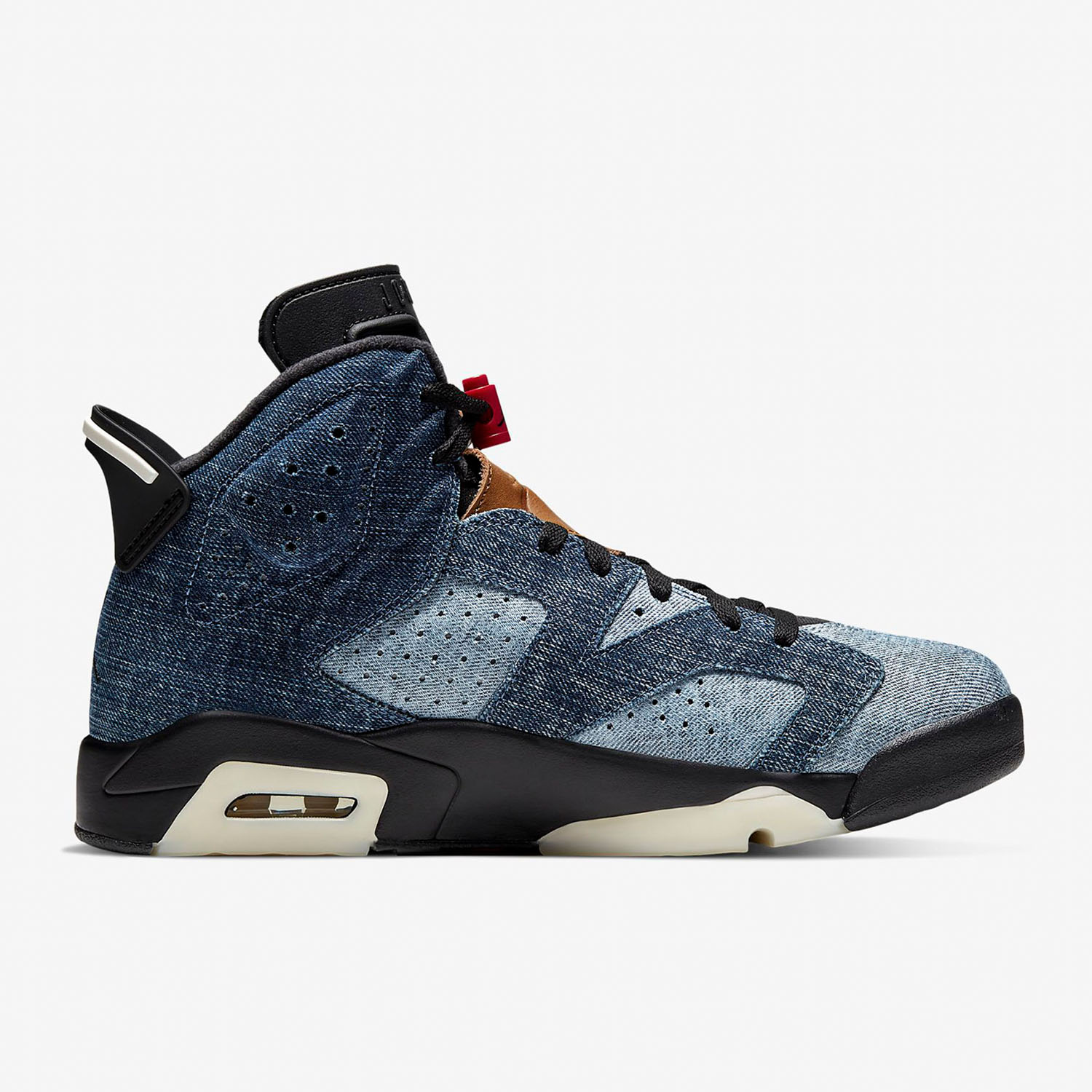nike耐克正品airjordan6aj6水洗牛仔丹宁高帮篮球鞋ct5350