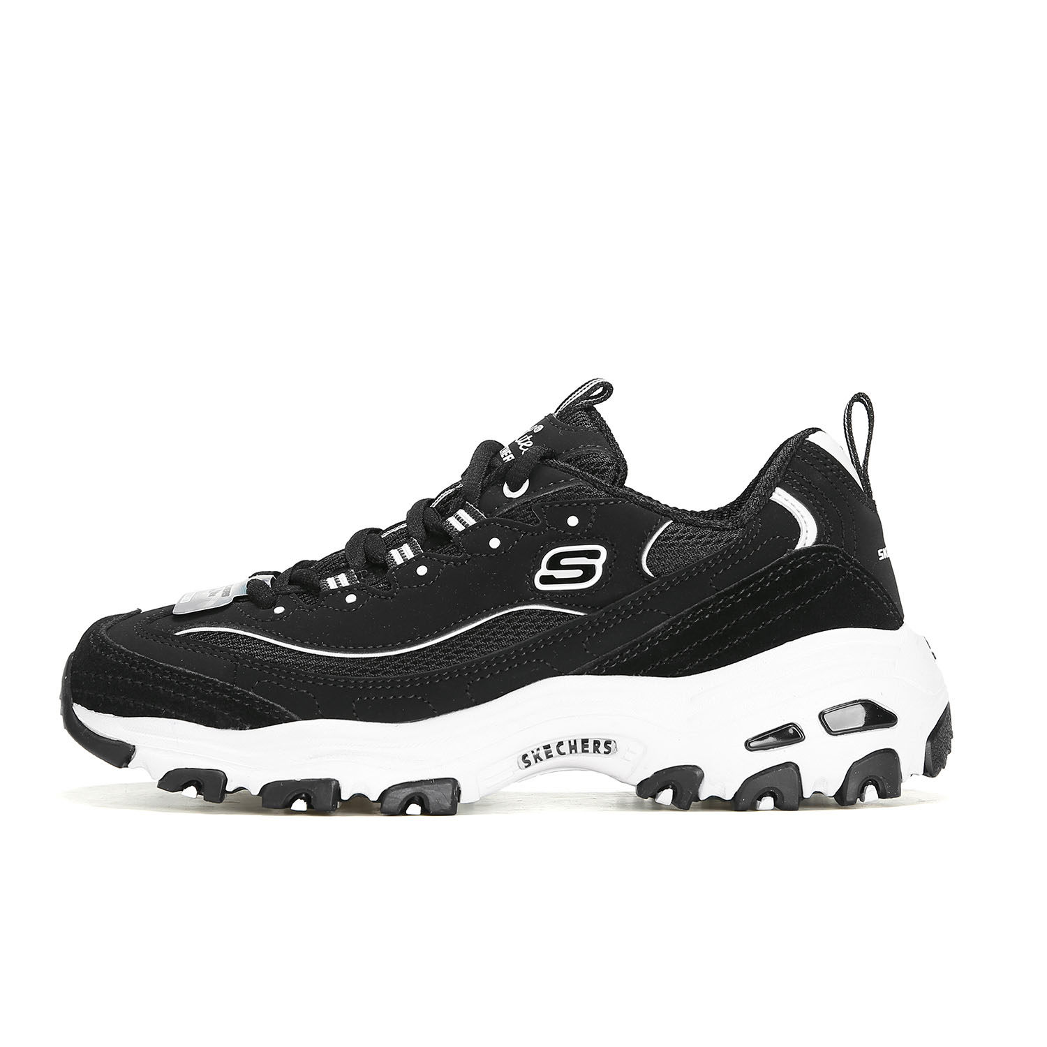 skechers斯凯奇官方正品新款女子休闲绑带厚底熊猫跑步鞋