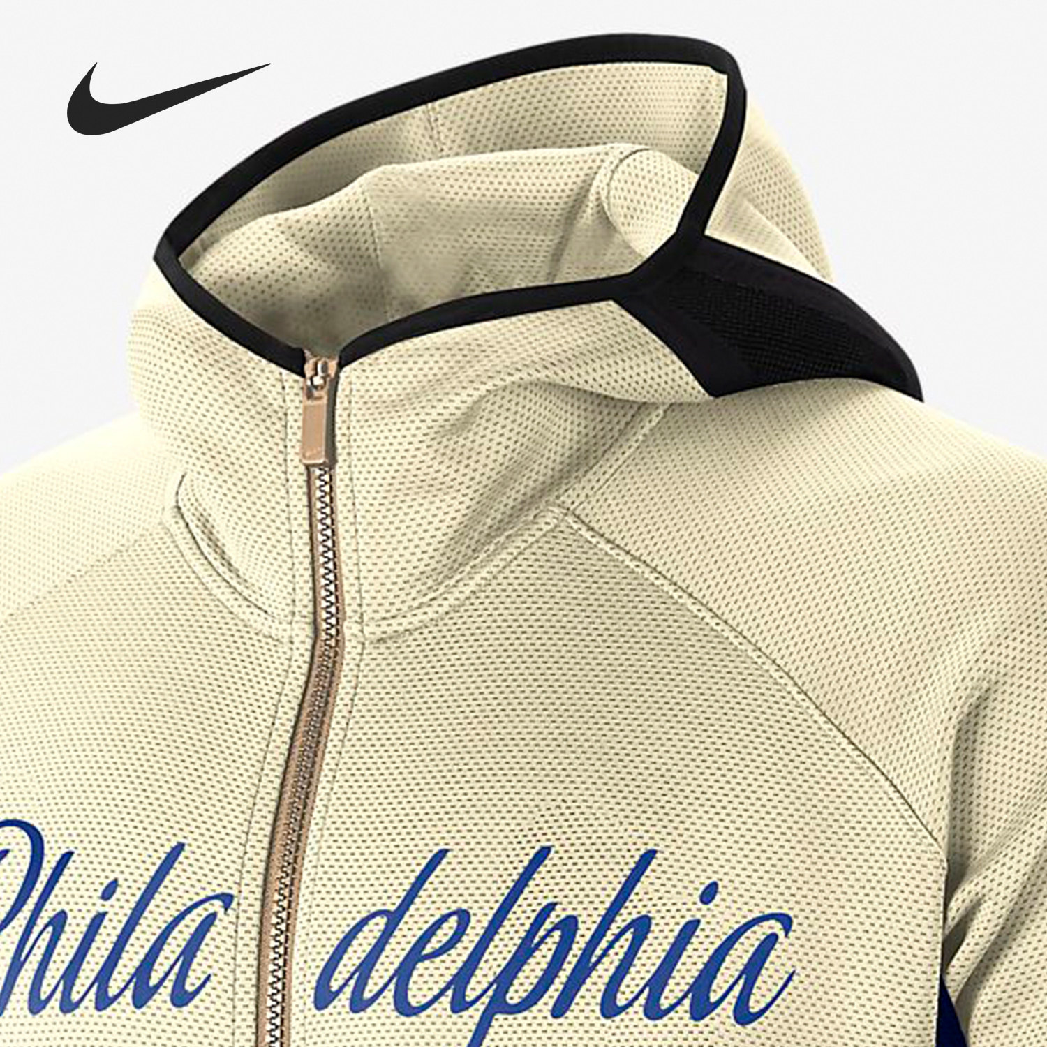 nike/耐克正品费城76人队therma nba男子连帽新款外套卫衣at9478