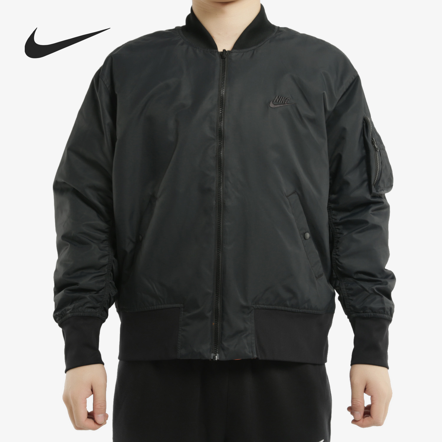 Nike/耐克官方正品男子立领双面穿撞色保暖休闲运动棉服 AR2184