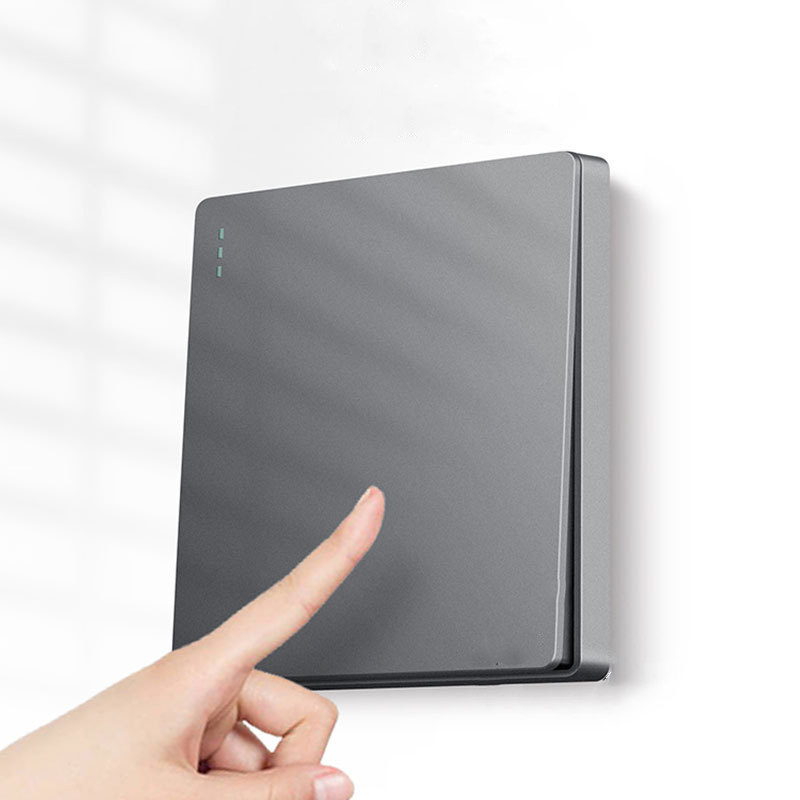 灰色凌动开关回弹灵动面板暗装适用于米家智能智能开关