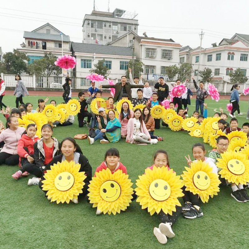 仿真向日葵舞蹈演出道具手拿花幼儿园运动会入场开幕式道具太阳花