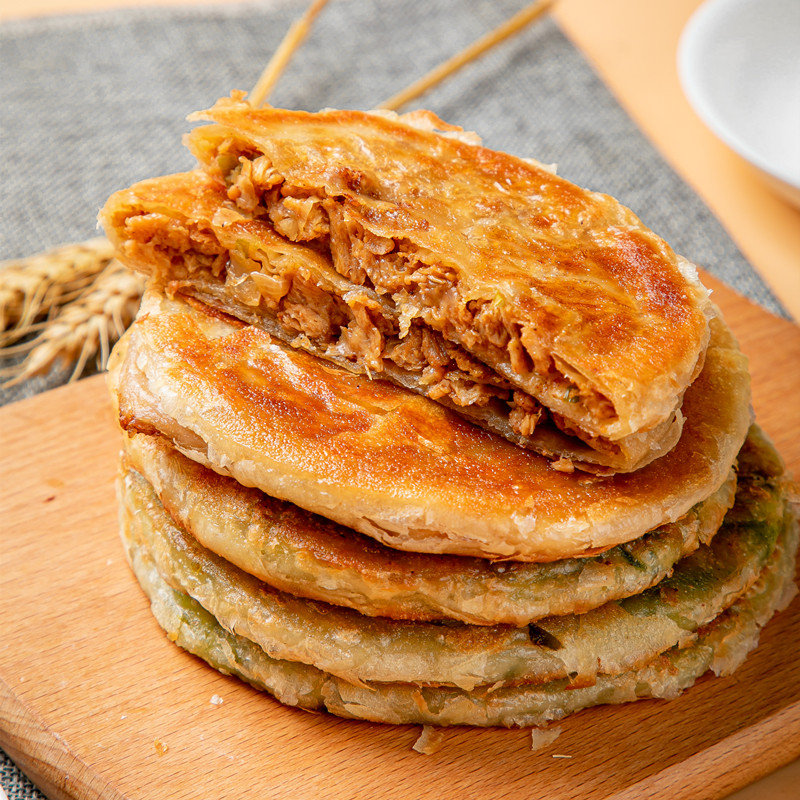 安井酥皮馅饼煎饼整箱30包猪肉大葱椒牛肉饼传统中式糕点