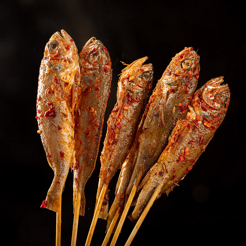 小黄黄鱼15串香辣腌制调味烧烤炭烤小吃半成品半成品水产