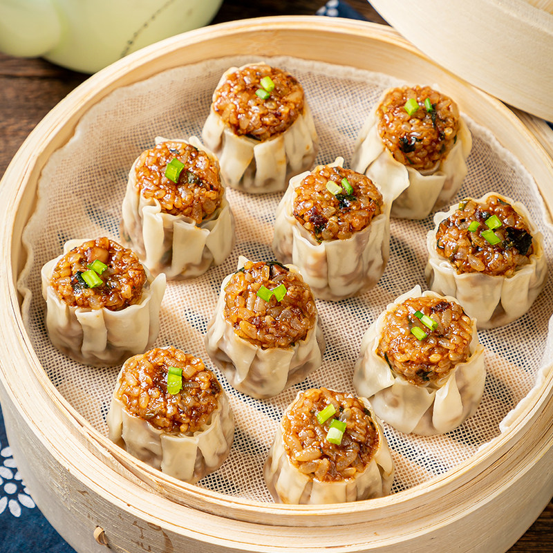 安井猪肉糯米烧麦300g整箱18包速冻早点早餐包点