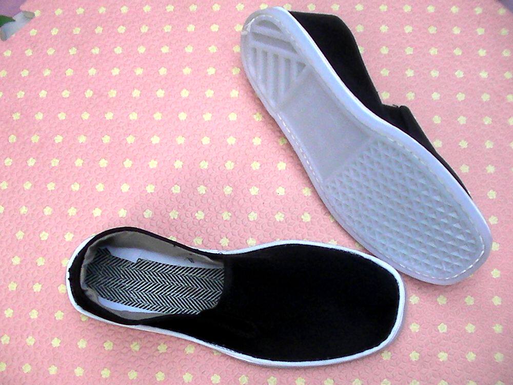 传统手工白塑料底套脚布鞋 包邮 单鞋 男女穿日常休闲耐磨不臭脚低帮