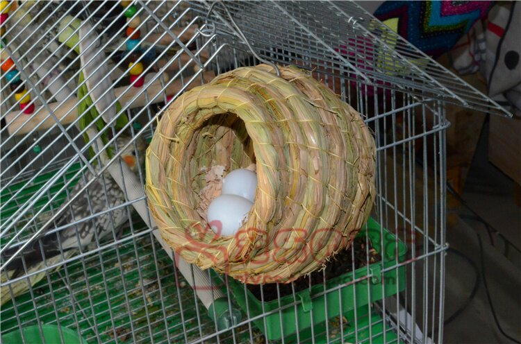 牡丹文鸟珍珠虎皮鹦鹉十姐妹七彩窝草编鸟窝鸟巢窝繁殖窝1件包邮